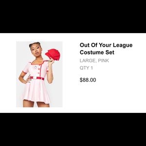 Dolls Kill Out of Your League Costume Set